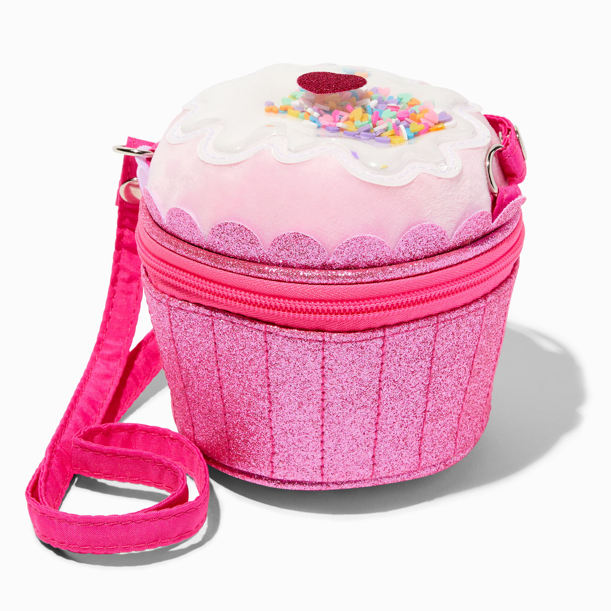 View Claires Club Cupcake Crossbody Bag Pink information