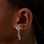 Silver-tone Rain Cloud 1&quot; Drop Earrings,
