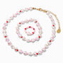 Claire&#39;s Club Pearl Hearts Gold Jewelry Set - 3 Pack,