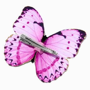 Barrette papillon violette,