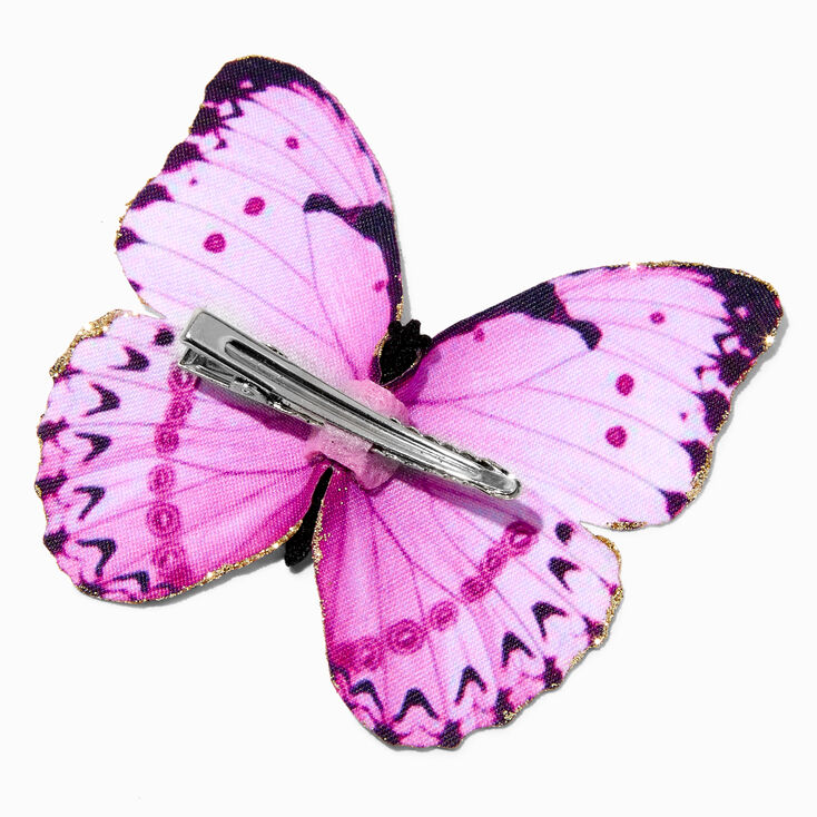 Purple Butterfly Barrette Clip,