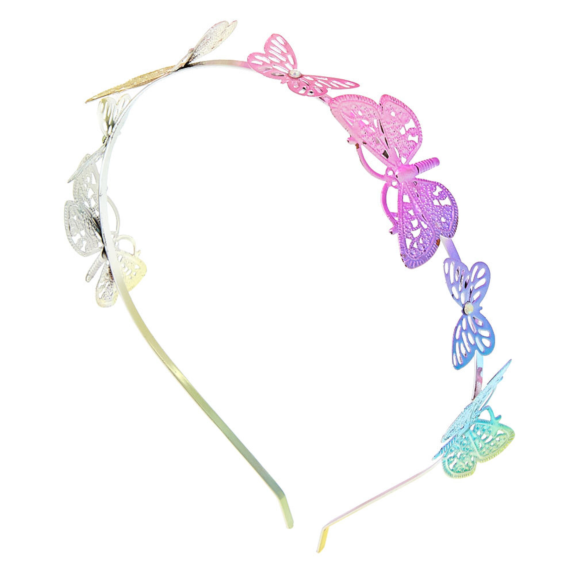 Claire S Club Rainbow Ombre Butterfly Headband Claire S