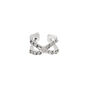 Silver Criss-Cross Embellished Ear Cuff,