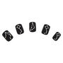 Lot de 24 faux ongles noirs constellation au fini mat,