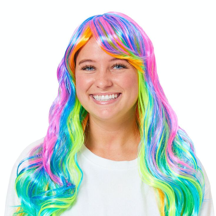 Carnival Neon Rainbow Wig,