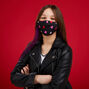 Masque en coton noir avec c&oelig;urs imprim&eacute; &laquo;&nbsp;scatter&nbsp;&raquo; - Taille adulte,