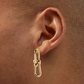 Gold-tone Ball Earring Stackables Set - 3 Pack,