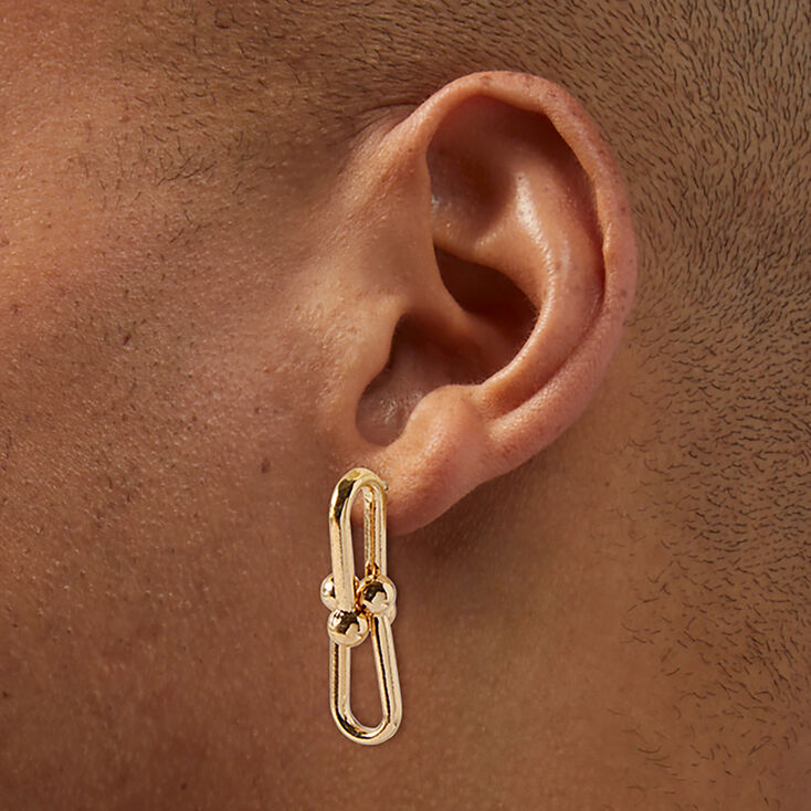 Gold-tone Ball Earring Stackables Set - 3 Pack,