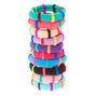 Rainbow Striped Thick Hair Ties - 10 Pack,