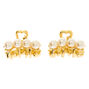 Gold Vintage Pearl Mini Hair Claws - 2 Pack,