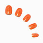 Dark Nude Glazed Medium Oval Vegan Faux Nail Set - 24 Pack,