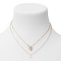 Gold Cubic Zirconia Zodiac Multi Strand Necklace - Virgo,