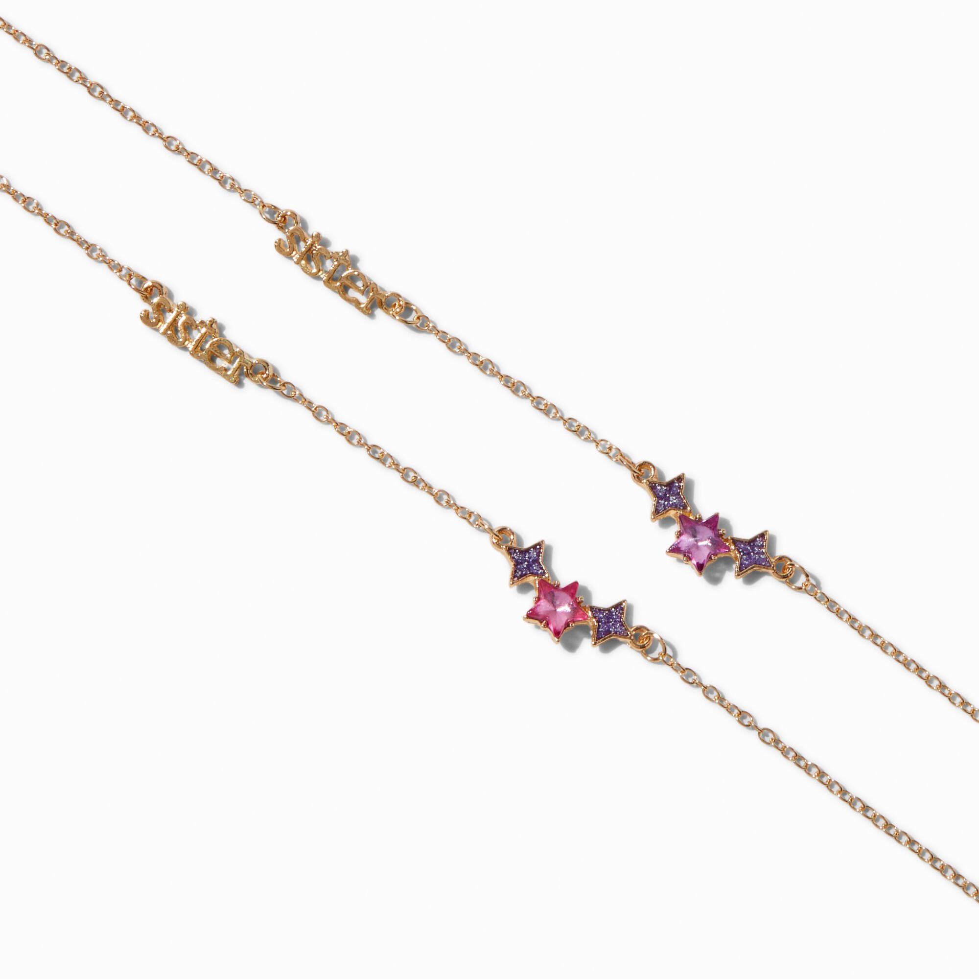 Best Friends Sisters Star Pendant Necklaces - 2 Pack,