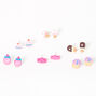 Mixed Sweets Stud Earrings - Pink, 6 Pack,