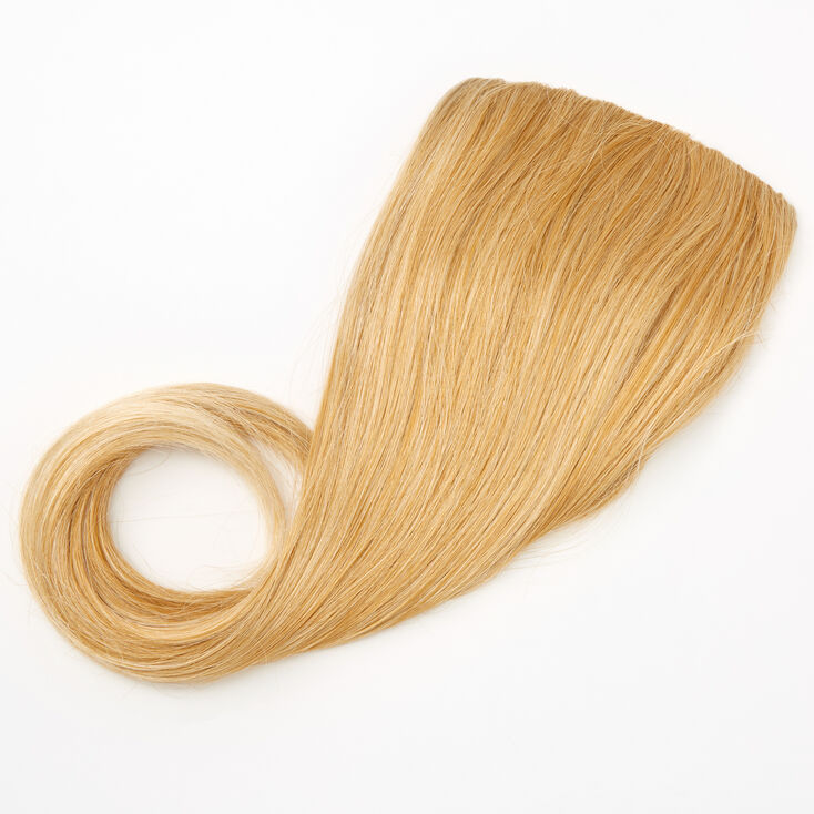 Crown Booster Faux Hair Clip In Extensions - Blonde,