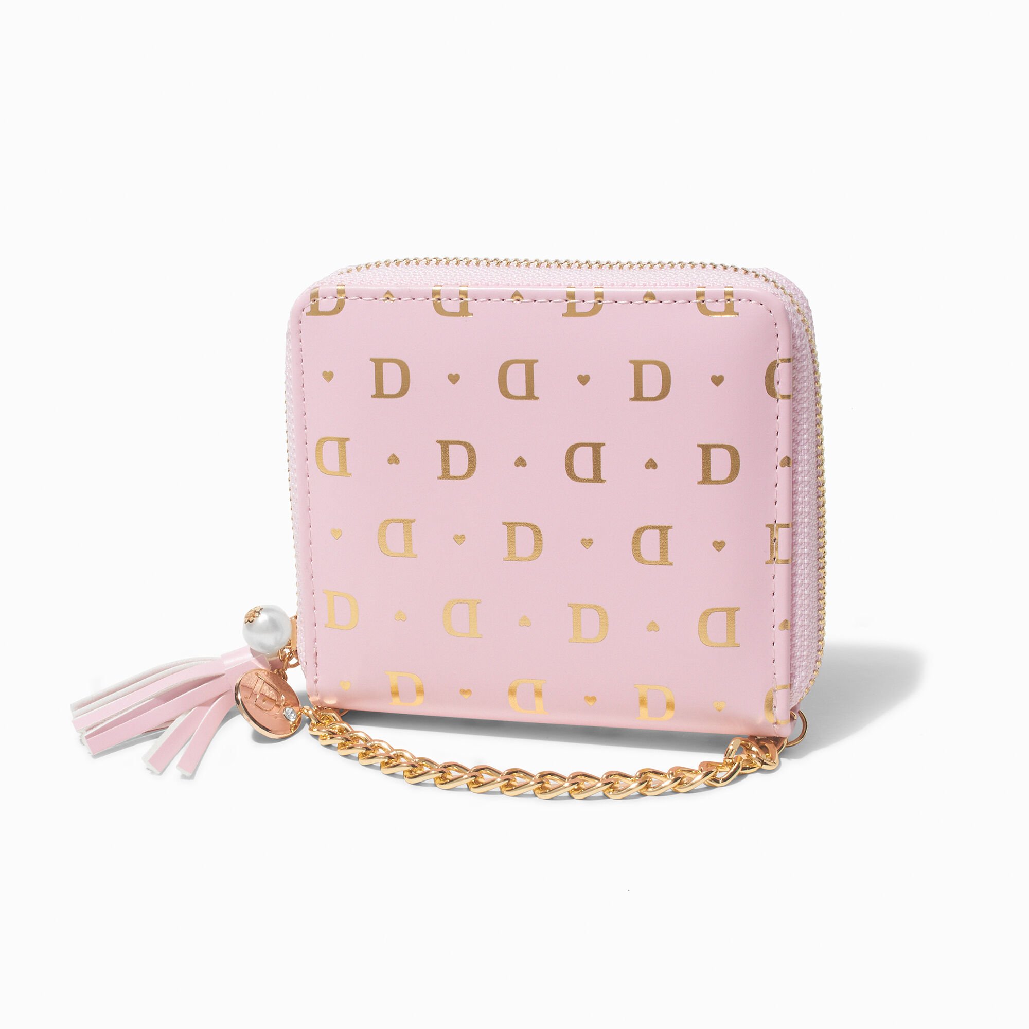 View Claires en Initial ChainStrap Wallet D Gold information
