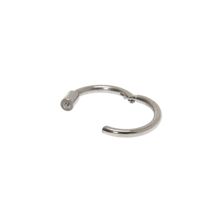 Anneau de cartilage barre 16&nbsp;g couleur argent&eacute; et couleur titan&eacute;,