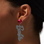 Barbie&trade; Silver Logo 2.5&#39;&#39; Drop Earrings,