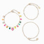 Claire&#39;s Club Evil Eye Gold Charm Anklets - 3 Pack,