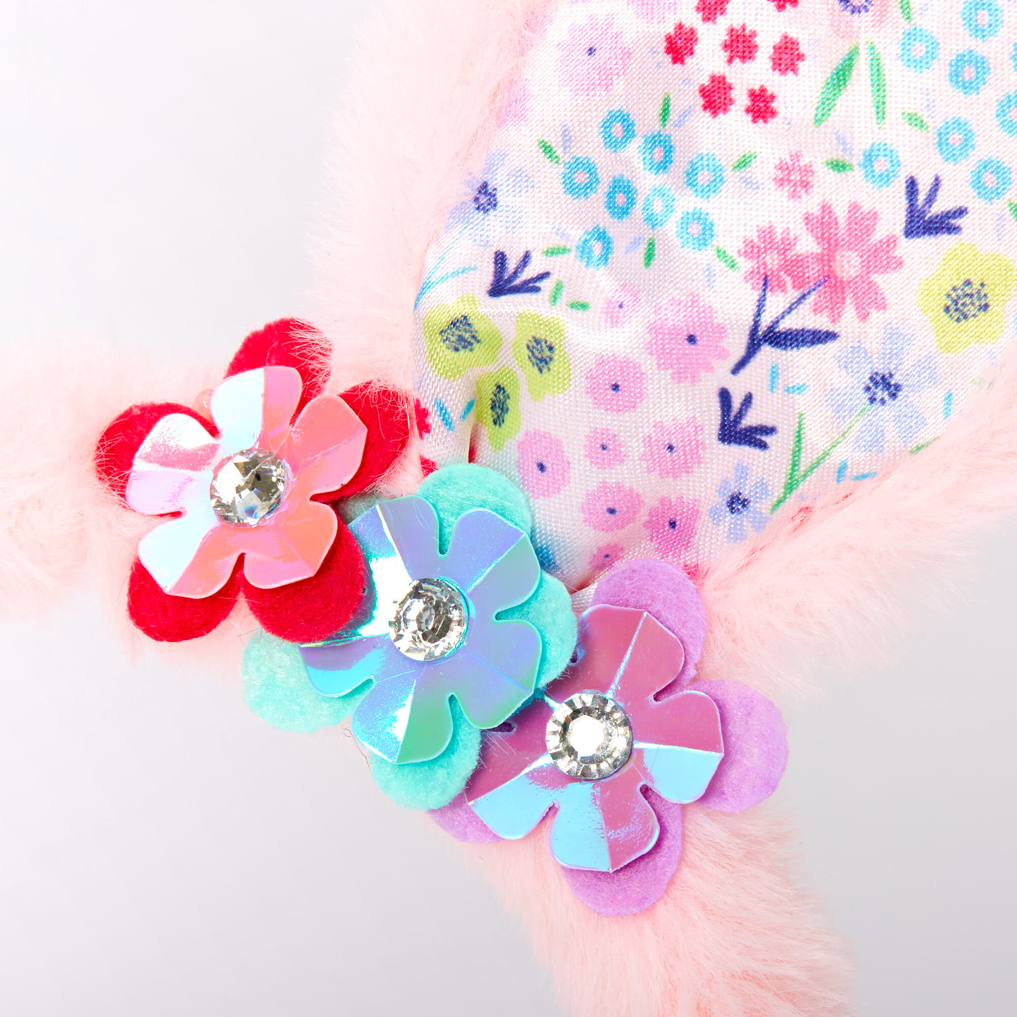 Claire's Club Floral Bunny Ears - Pink,