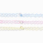 Claire&#39;s Club Kidcore Rainbow Tattoo Choker Necklaces - 3 Pack,