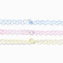 Claire&#39;s Club Kidcore Rainbow Tattoo Choker Necklaces - 3 Pack,