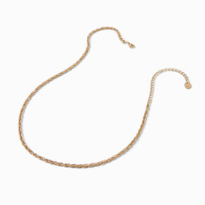 Gold-tone Stainless Steel 3MM Rope Chain Necklace,