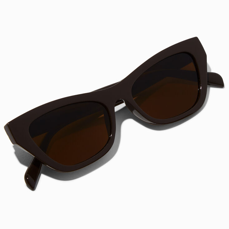 Lunettes de soleil &oelig;il de chat marron,