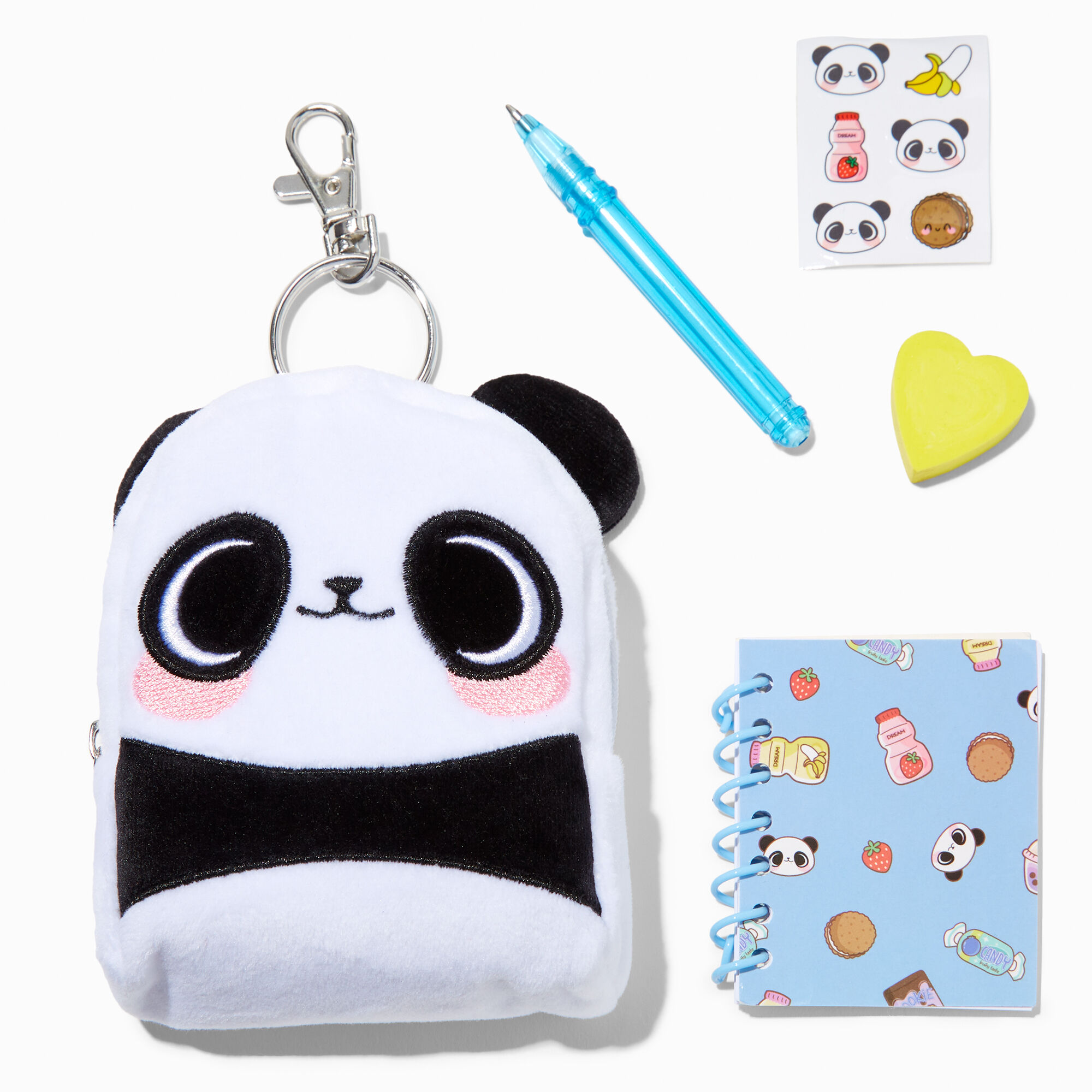 View Claires Panda 4 Backpack Stationery Set information