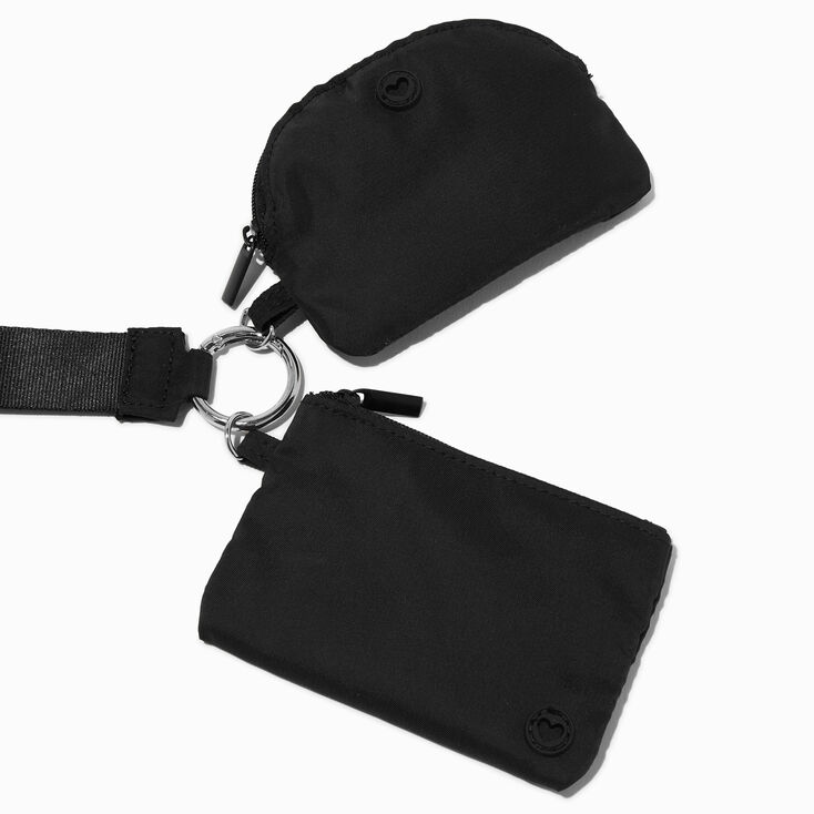 Black Nylon Coin Purse Set - 2 Pack,