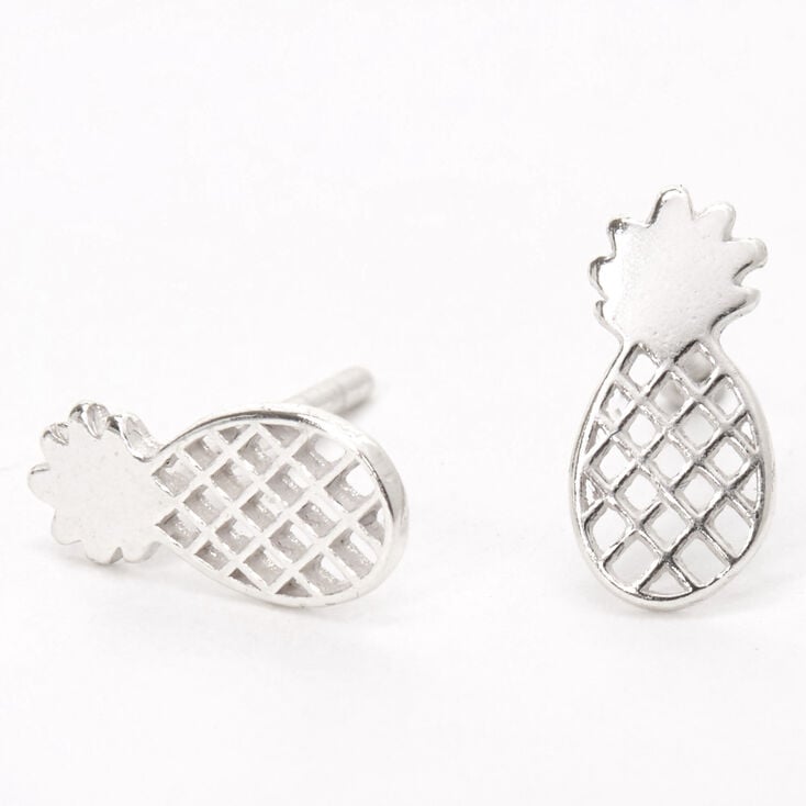 Claire's Clous d'oreilles ananas en argent
