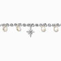 Bracelet &agrave; breloques avec cha&icirc;ne en strass &eacute;toile couleur argent&eacute;e,