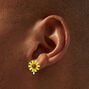 Yellow Sunflower Clip-On Earrings,