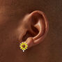 Boucles d&rsquo;oreilles &agrave; clip tournesols jaunes,