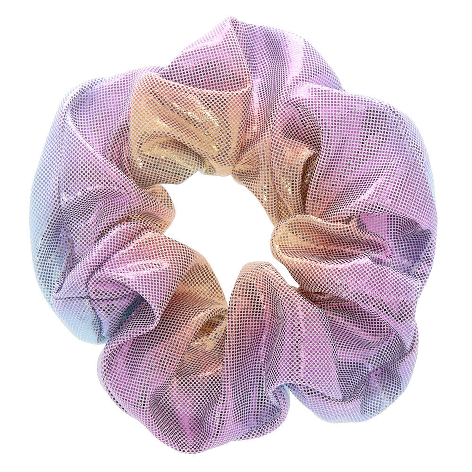 Medium Holographic Unicorn Hair Scrunchie Claire S