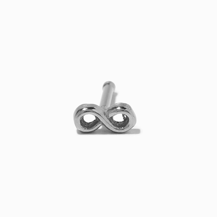 Stainless Steel 20G Infinity Symbol Nose Studs - 3 Pack,