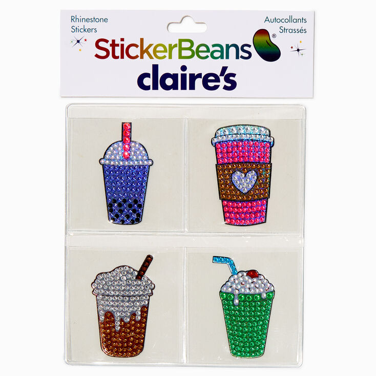StickerBeans&reg; x Claire&#39;s Drinks Rhinestone Sticker Set - 4 Pack,