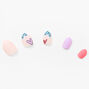 Pastel Hearts Almond Press On Faux Nail Set - 24 Pack,