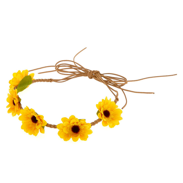 Sunflower Crown Headwrap - Yellow,