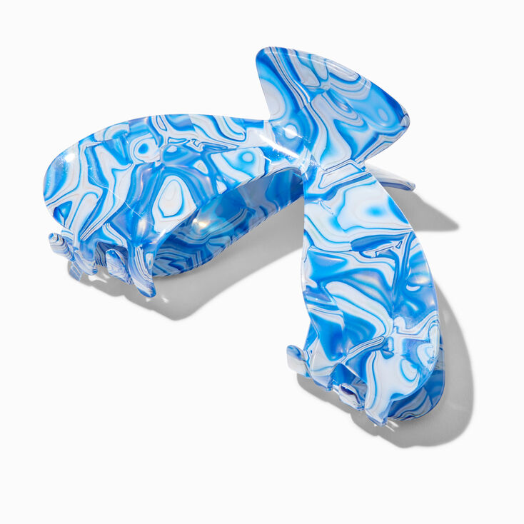 Light Blue Swirl &#39;V&#39; Hair Claw,