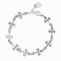 Silver-tone Gothic Cross Chain Bracelet,