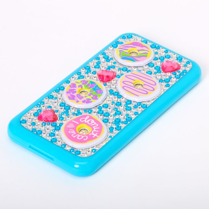 I Donut Care Cell Phone Bling Makeup Set - Turquoise,