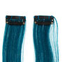 Extensions de cheveux synth&eacute;tiques avec d&eacute;grad&eacute; de couleurs &agrave; clip - Bleu, lot de 2,