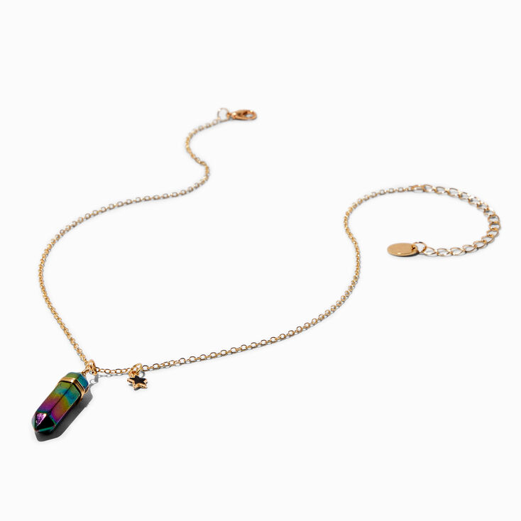 Jewel Tone Mystical Gem Pendant Necklace,