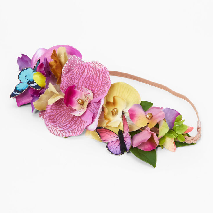 Vibrant Fall Flower Crown Headwrap,