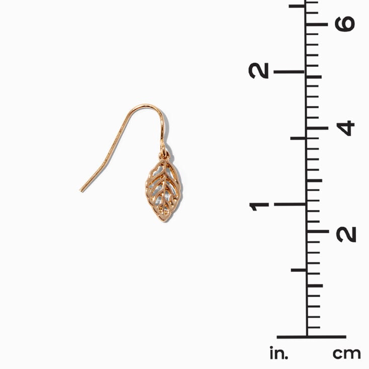 Gold Leaf &amp; Flower Earrings Set - 6 Pack,