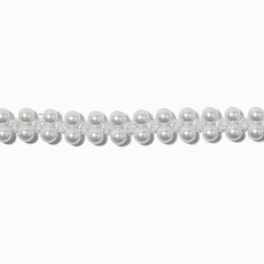 Double-Row Pearl Choker Necklace,