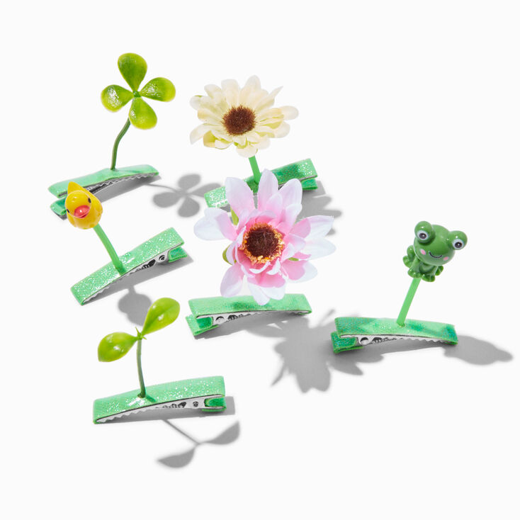 Kitschy Garden Sprout Hair Clips - 6 Pack,