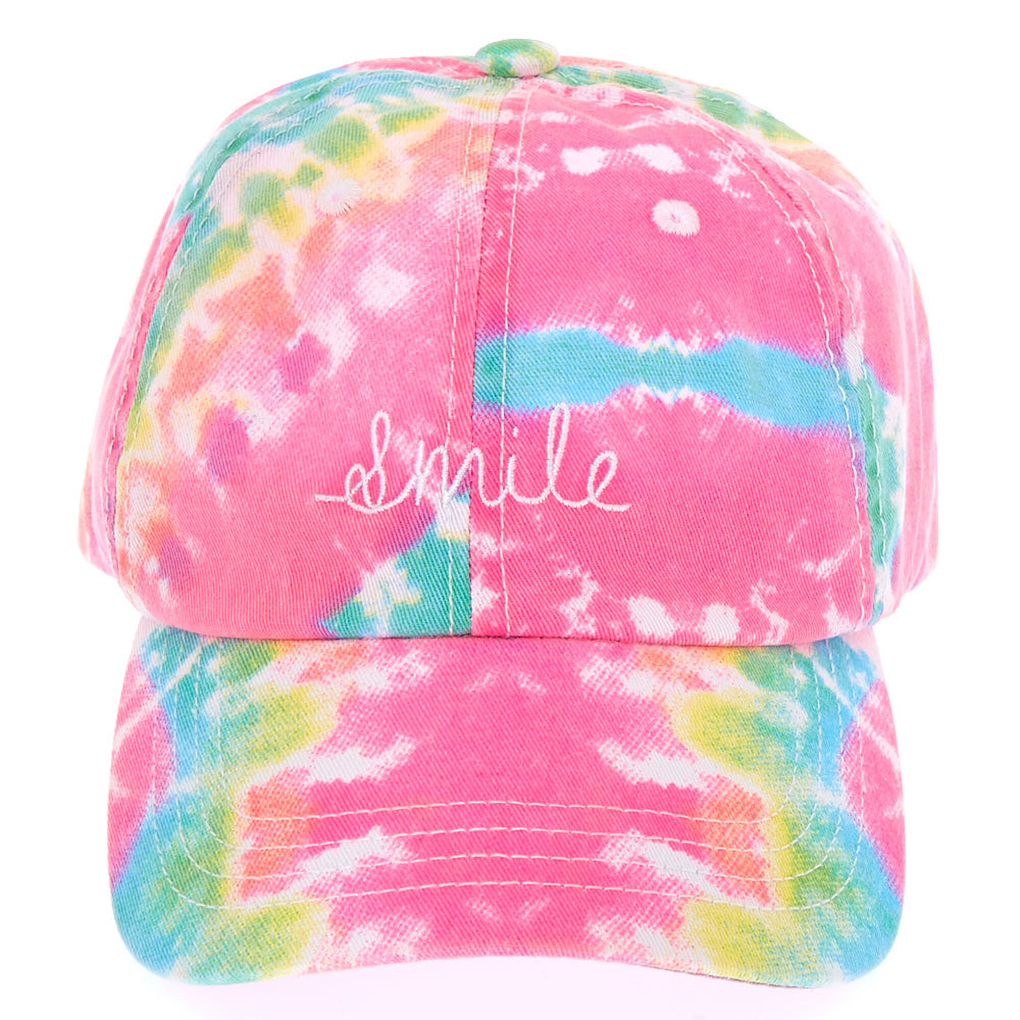 Tie Dye Smile Baseball Cap - Rainbow | Claire's US