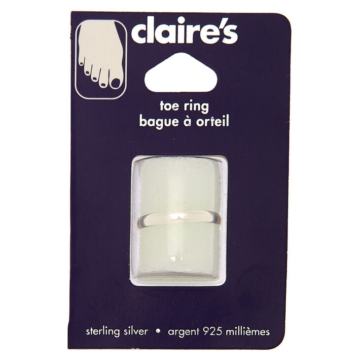 Bague d&#39;orteil &agrave; anneau classique en argent,
